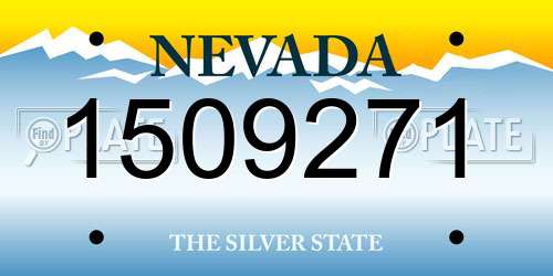 1509271 Nevada License Plate