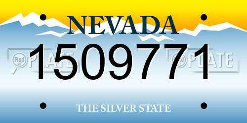 1509771 Nevada License Plate