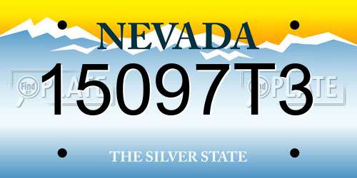 15097T3 Nevada License Plate