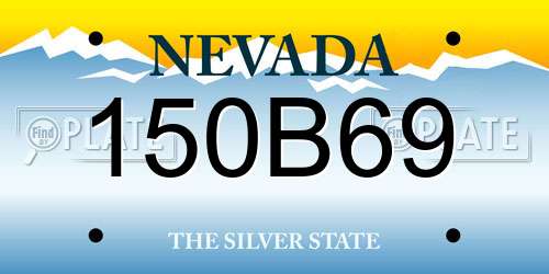 150B69 Nevada License Plate