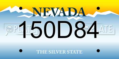 150D84 Nevada License Plate