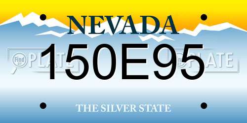 150E95 Nevada License Plate