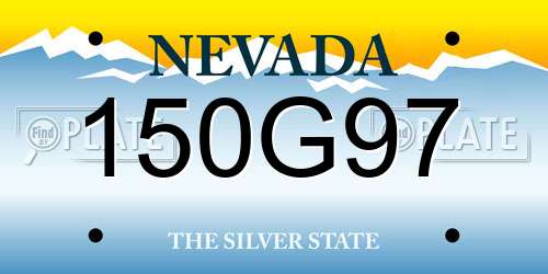 150G97 Nevada License Plate