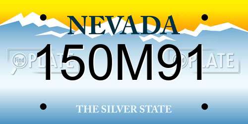 150M91 Nevada License Plate