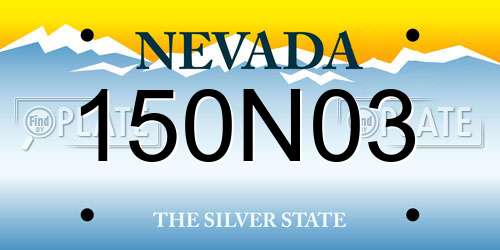 150N03 Nevada License Plate