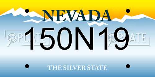 150N19 Nevada License Plate