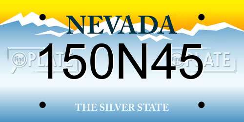 150N45 Nevada License Plate