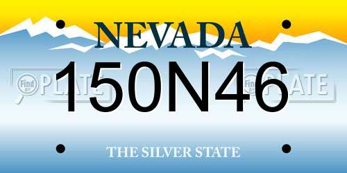 150N46 Nevada License Plate