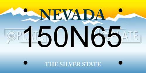 150N65 Nevada License Plate