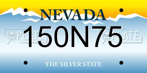 150N75 Nevada License Plate