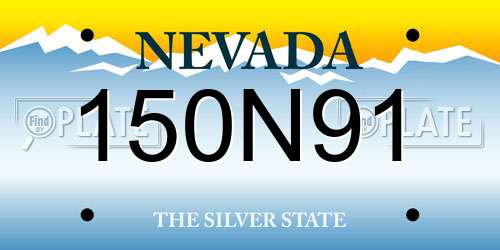 150N91 Nevada License Plate