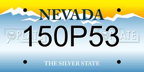 150P53 Nevada License Plate