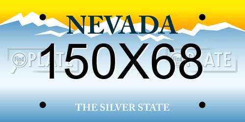 150X68 Nevada License Plate
