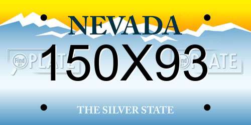 150X93 Nevada License Plate
