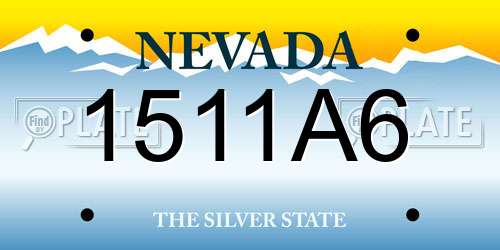 1511A6 Nevada License Plate