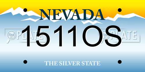 1511OS Nevada License Plate