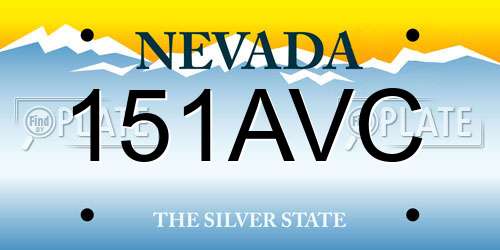151AVC Nevada License Plate