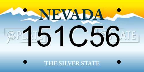 151C56 Nevada License Plate