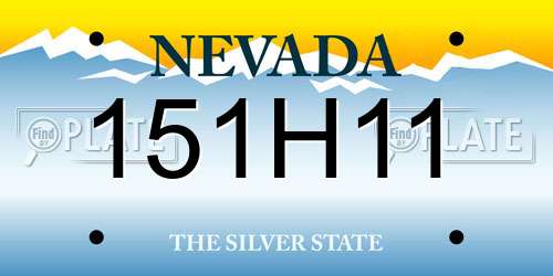 151H11 Nevada License Plate
