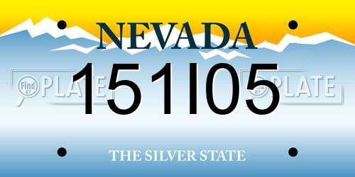 151I05 Nevada License Plate