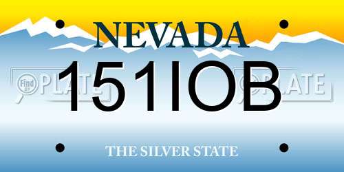 151IOB Nevada License Plate