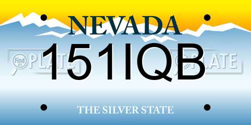 151IQB Nevada License Plate