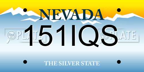 151IQS Nevada License Plate