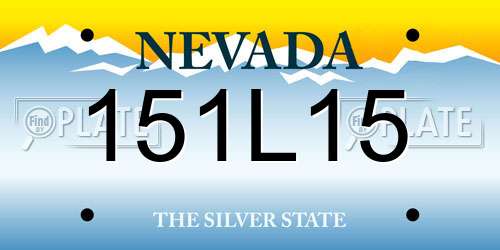 151L15 Nevada License Plate