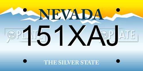 151XAJ Nevada License Plate