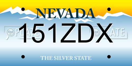 151ZDX Nevada License Plate