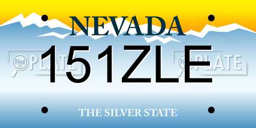 151ZLE Nevada License Plate