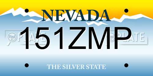 151ZMP Nevada License Plate