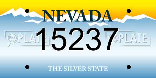 15237 Nevada License Plate