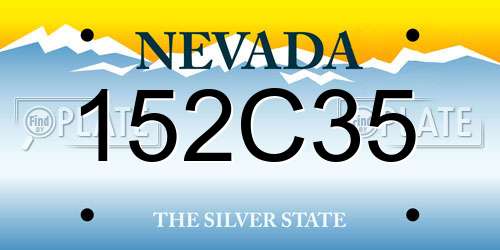 152C35 Nevada License Plate