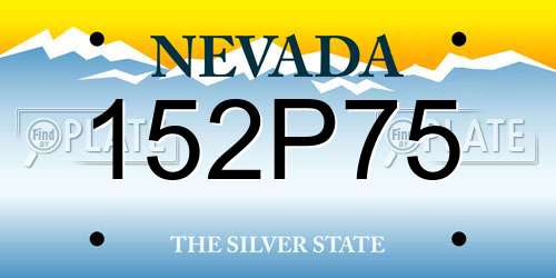 152P75 Nevada License Plate