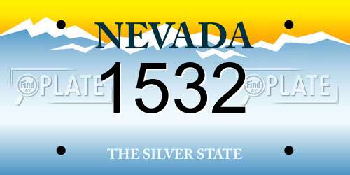 1532 Nevada License Plate