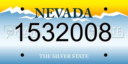 1532008 Nevada License Plate