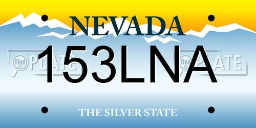153LNA Nevada License Plate