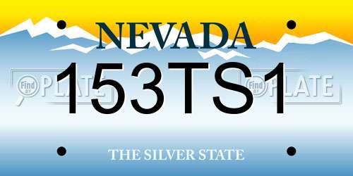 153TS1 Nevada License Plate