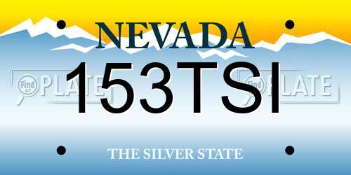 153TSI Nevada License Plate