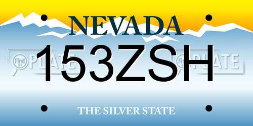 153ZSH Nevada License Plate