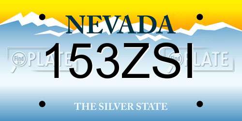 153ZSI Nevada License Plate