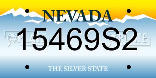 15469S2 Nevada License Plate