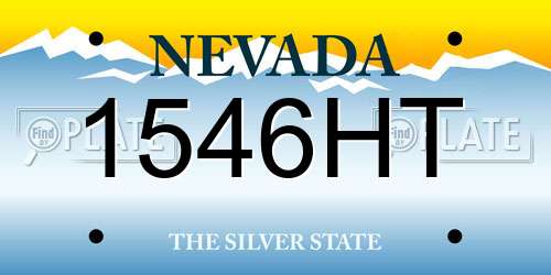 1546HT Nevada License Plate