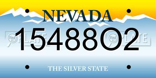 15488O2 Nevada License Plate