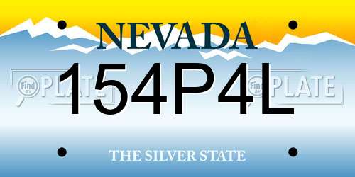 154P4L Nevada License Plate