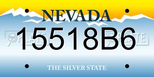 15518B6 Nevada License Plate