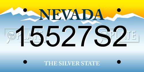 15527S2 Nevada License Plate
