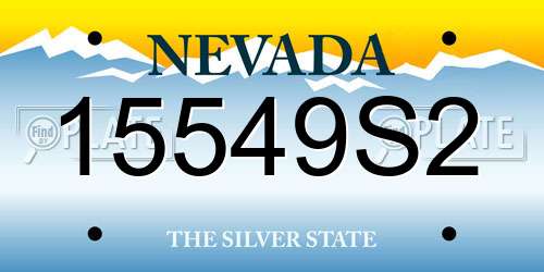 15549S2 Nevada License Plate
