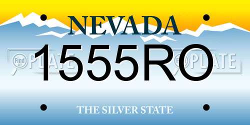 1555RO Nevada License Plate